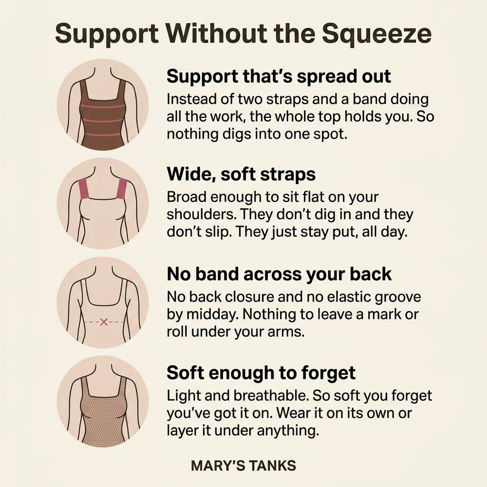 Lucia's Tanks Built-In Bra Comfort Shaper Tank