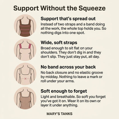 Lucia's Tanks Built-In Bra Comfort Shaper Tank